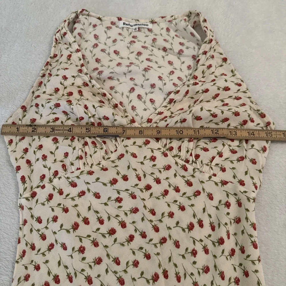 Reformation Calix Ivory Madison Floral Mini Dress Size Small Fairy Coquette Grad - Picture 14 of 16